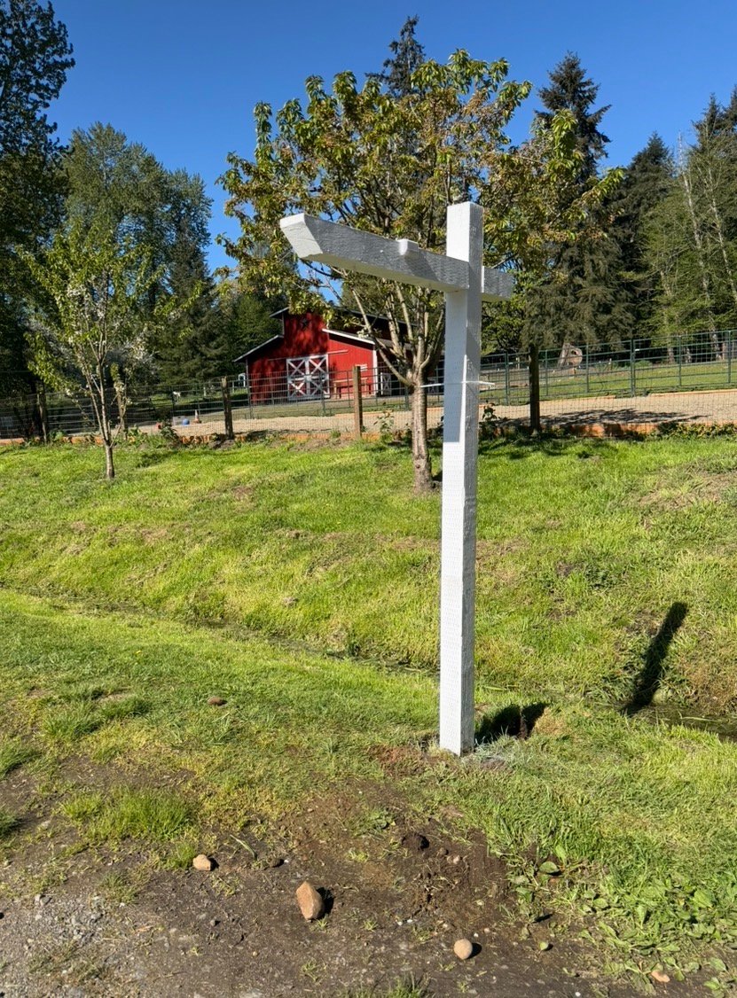 Real estate sign placement on a corner-lot listing