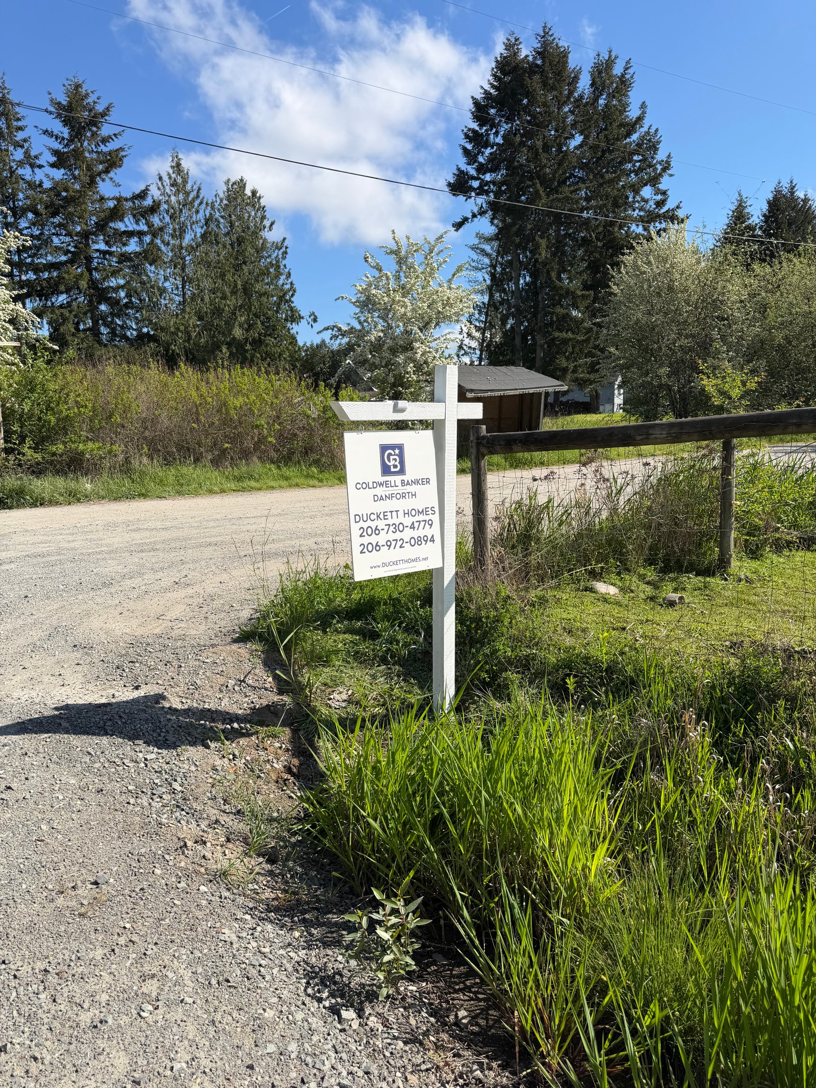 LED-lit listing sign visible during low light